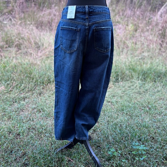 new Distressed Relaxed Baggy Boyfriend Jeans Ripped Knee Denim Pants size 8 - Picture 4 of 4